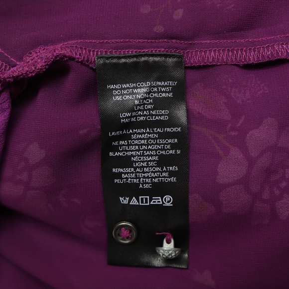 Anthropologie Pilcro Women's The Tavi Bottondown Blouse Purple Floral Sz S - Picture 6 of 9